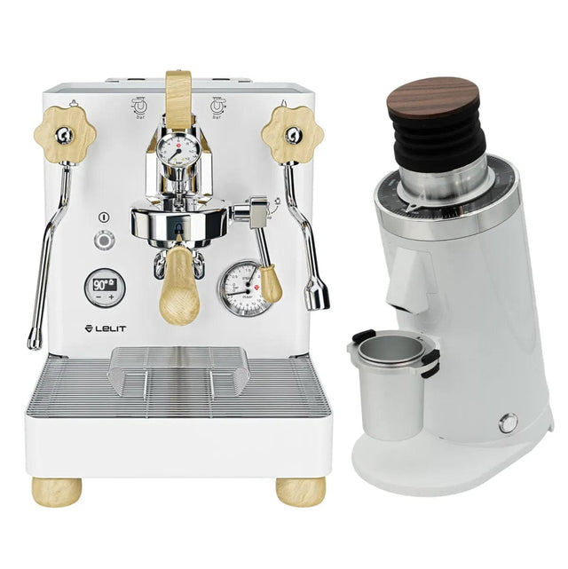 Lelit Bianca 3 PL162TCW Espresso Machine White and DF64 Gen 2 Grinder Grinder White Bundle Espresso Machine (Prosumer) Lelit