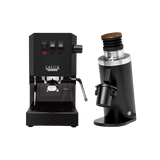 Gaggia Classic E24 Black & DF64 Gen 2 Grinder (Black) Bundle Espresso Machine Gaggia