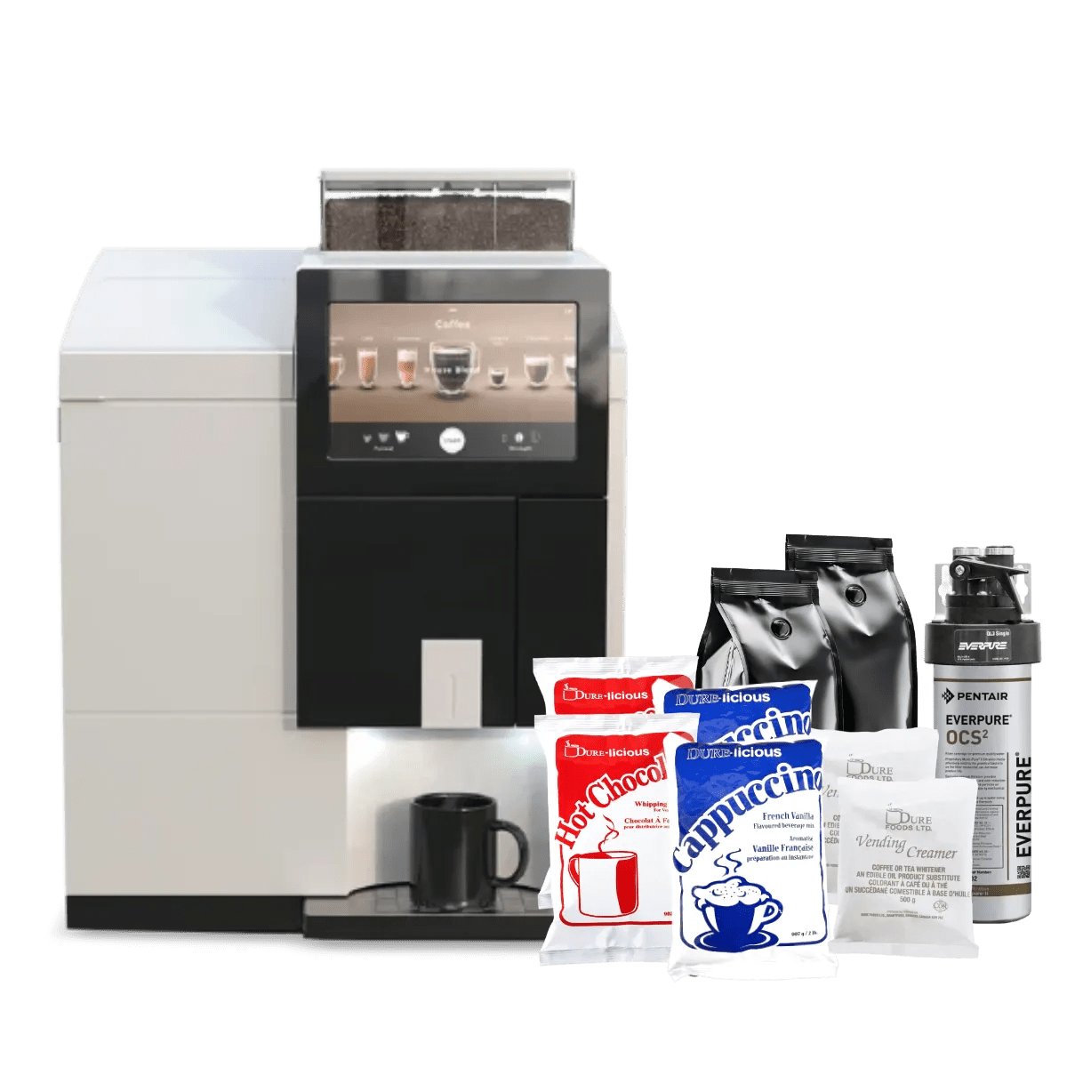 Keurig VKI Eccellenza Touch Bean To Cup Commercial Brewing System Starter Kit Bundle Keurig Machine Keurig