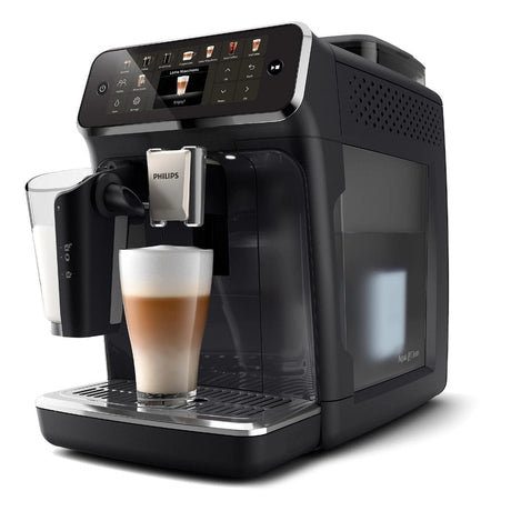 Philips 5500 LatteGo Super Automatic Espresso, Cappuccino, & Latte Machine with SilentBrew EP5544/50 (Glossy Black) Super Automatic Espresso Machine Philips