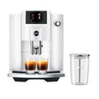 Jura E6 Super Automatic Coffee Machine Piano White (Model 15559 | Latest Version) with Glass Milk Container Super Automatic Espresso Machine Jura