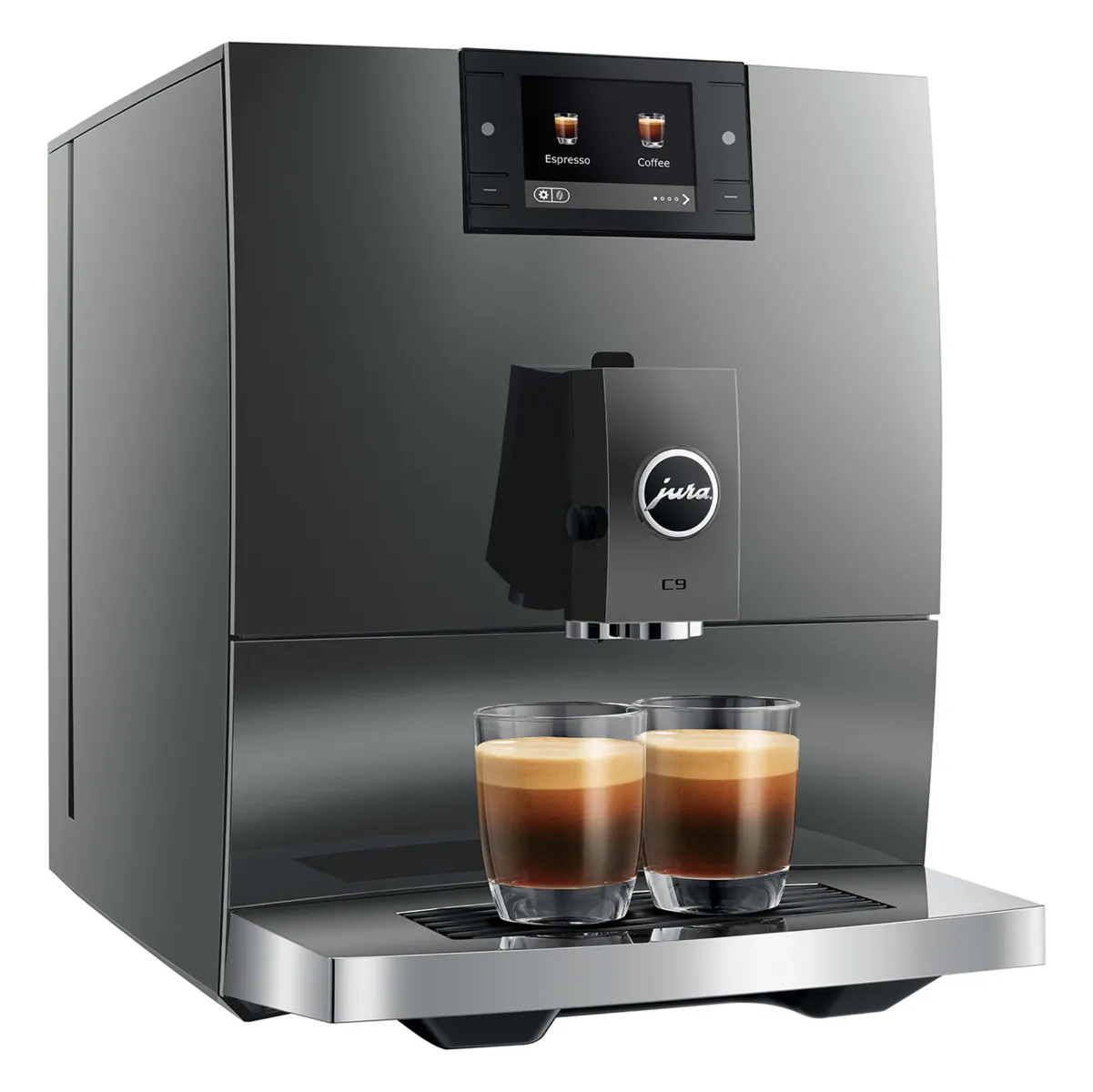 Jura C9 Automatic Coffee Machine 15751 (Piano Inox) Super Automatic Espresso Machine Jura