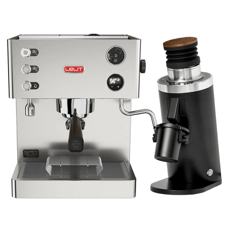 Lelit Elizabeth V3 Semi-Automatic Espresso Machine PL92T (Stainless Steel) & DF64 Gen 2 Grinder (Black) Bundle Espresso Machine (Prosumer) Lelit