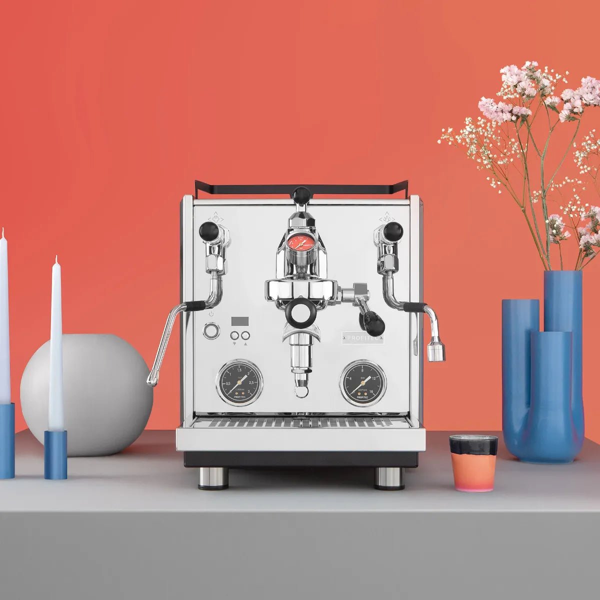 Profitec Drive Espresso Machine & Profitec Twist SD54 Grinder (Black), WDT tool, HCS Knock Box, HCS Bottomless Portafilter Black Wood, HCS Handless Milk Pitcher, Scale, Dosing Funnel "Ready To" Bundle Espresso Machine Profitec