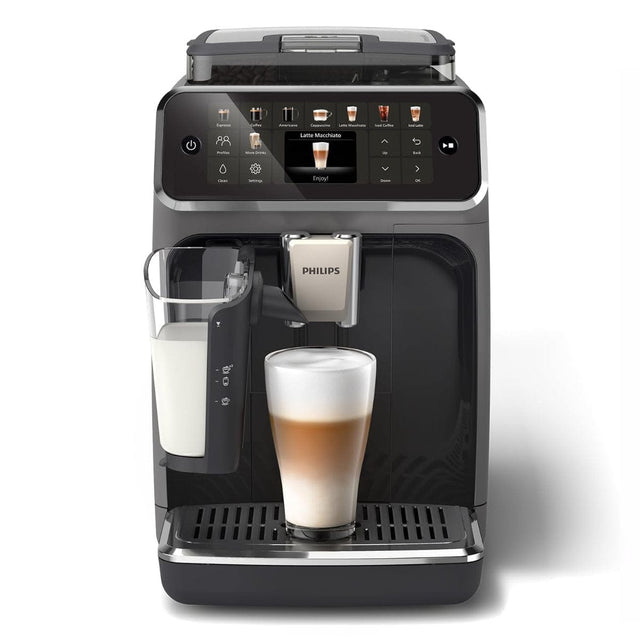 Philips 5500 LatteGo Super Automatic Espresso, Cappuccino, & Latte Machine with SilentBrew EP5544/50 (Glossy Black) Super Automatic Espresso Machine Philips