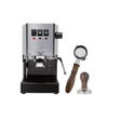 Gaggia Classic E24 Espresso Machine RI9380/46 (Stainless Steel) with Bottomless Portafilter, Tamper Bundle Espresso Machine Gaggia