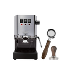 Gaggia Classic E24 Espresso Machine RI9380/46 (Stainless Steel) with Bottomless Portafilter, Tamper Bundle Espresso Machine Gaggia