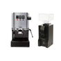 Gaggia Classic Pro E24 Stainless & Eureka Mignon Facile Black Grinder Bundle Espresso Machine Gaggia