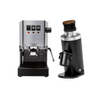 Gaggia Classic E24 Stainless Steel & DF64 Gen 2 Grinder (Black) Bundle Espresso Machine Gaggia