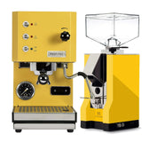 Profitec Go (Yellow) Espresso Machine & Eureka Mignon Slienzio 55 Grinder (Yellow) Bundle Espresso Machine (Prosumer) Profitec