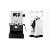 Gaggia Classic E24 White & Eureka Mignon Silenzio 55 White Grinder Bundle Espresso Machine Gaggia