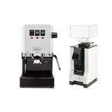 Gaggia Classic E24 White & Eureka Mignon Facile Grinder (White) Bundle Espresso Machine Gaggia