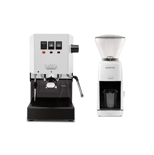 Gaggia Classic E24 White & Baratza Encore ESP Grinder (White) Bundle Espresso Machine Gaggia