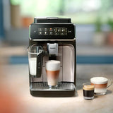 Philips 3300 LatteGo Super Automatic Espresso, Cappuccino, & Latte Macchiato Machine with SilentBrew EP3341/50 (Glossy Black) Super Automatic Espresso Machine Philips