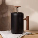 Fellow Clara French Press (Matte Black + Walnut) French Press Fellow