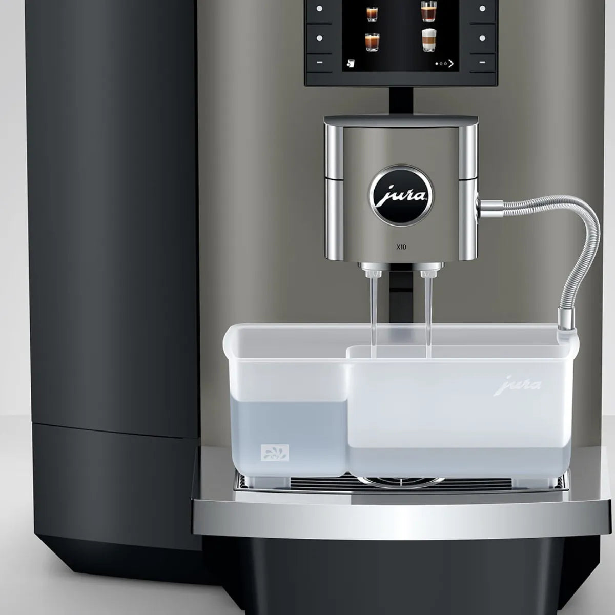 Jura X10 Professional Automatic Coffee Machine 15783 (Dark Inox) Super Automatic Espresso Machine (Commercial) Jura
