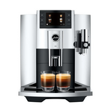 Jura E8 Chrome Automatic Coffee Machine 15646 (Latest Version) Super Automatic Espresso Machine Jura