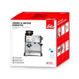 Solis Perfetta Grind & Infuse Espresso Machine (Type 1019) Stainless Steel Espresso Machine Solis