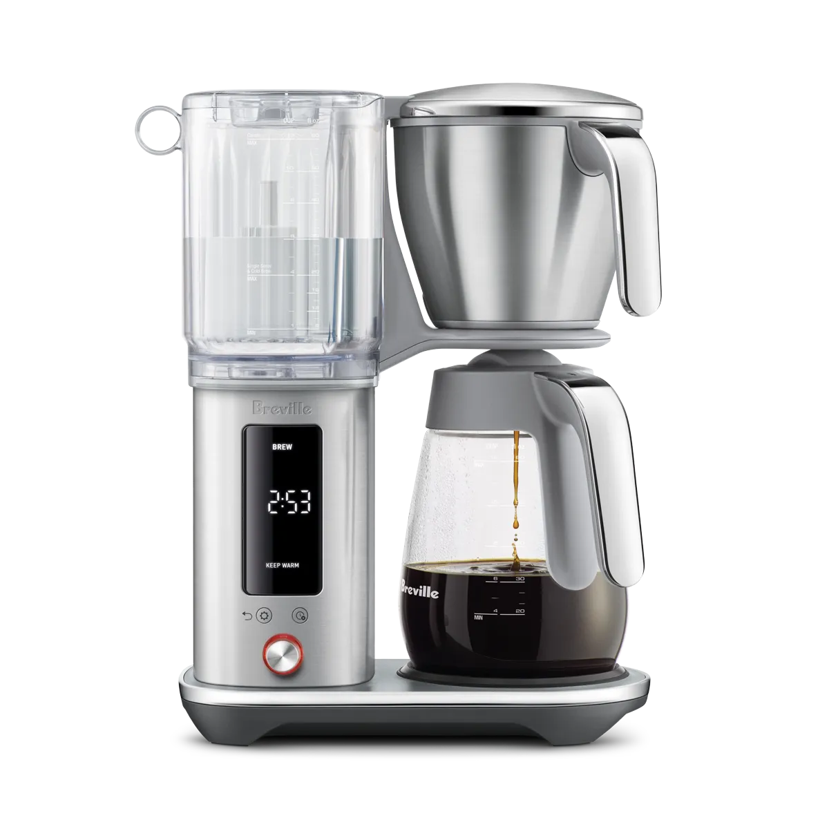 Breville the Luxe Brewer Glass BDC415BSS (Brushed Stainless) Drip Coffee Maker Breville