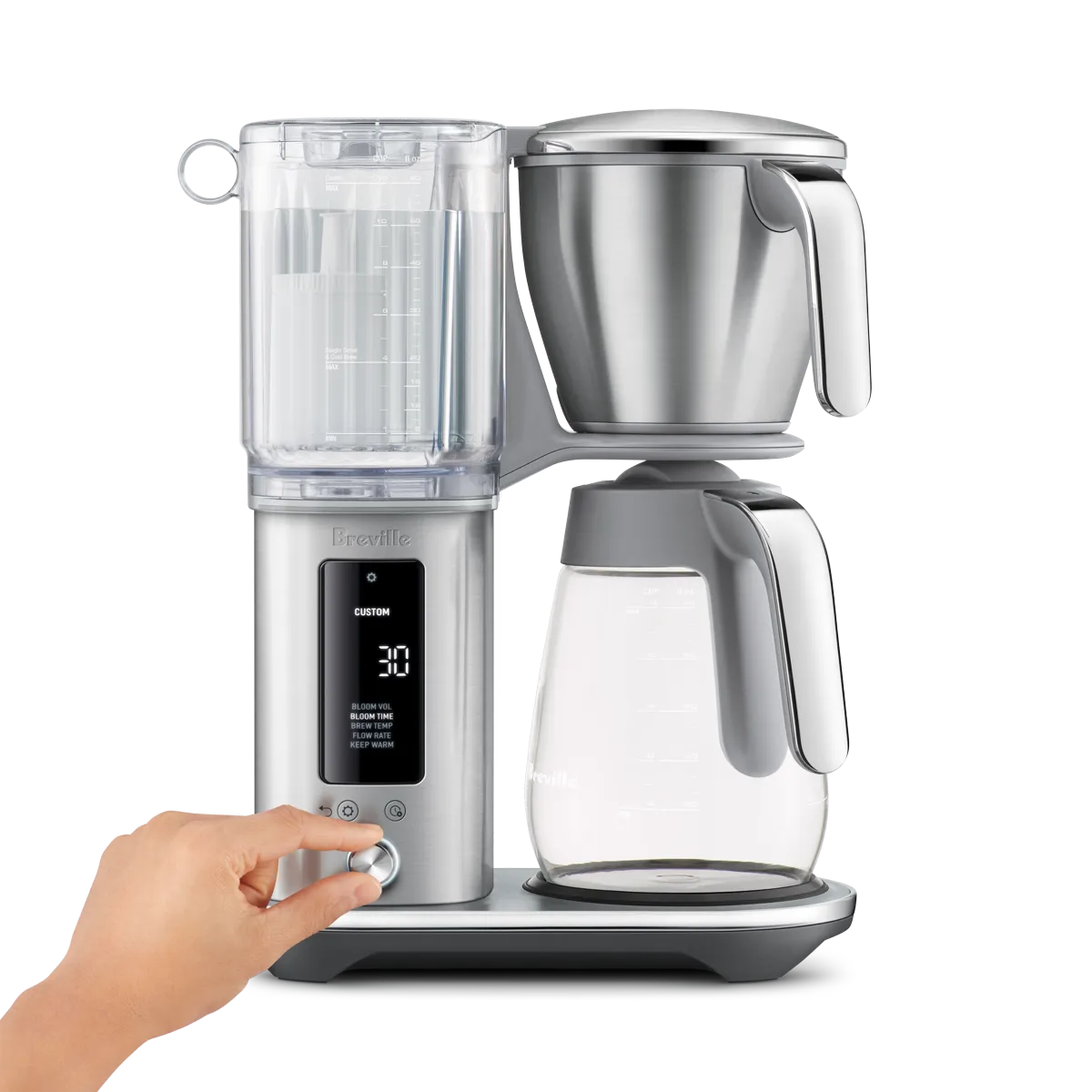 Breville the Luxe Brewer Glass BDC415BSS (Brushed Stainless) Drip Coffee Maker Breville