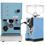Profitec Go (Blue) Espresso Machine & Eureka Mignon Specialita Grinder (Pale Blue) Bundle Espresso Machine (Prosumer) Profitec