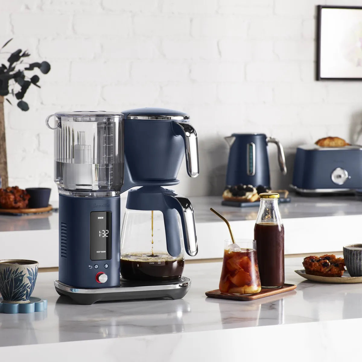Breville the Luxe Brewer Glass BDC415DBL (Damson Blue) Drip Coffee Maker Breville