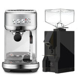 Breville The Bambino Plus Espresso Machine BES500BSS and Eureka Facile Grinder Value Bundle Espresso Machine Breville