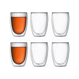 Bodum Pavina Double Walled Coffee 0.35 L, 12 OZ Glassware (Set of 6) Kitchenware Bodum