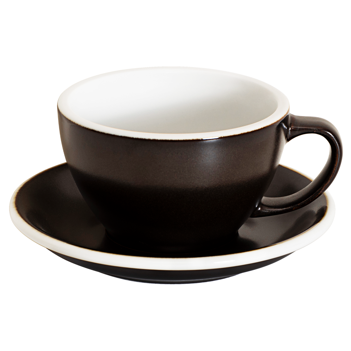 Loveramics Egg 300ml Latte Cup and Saucer (Potters Gunpowder) Kitchenware Loveramics