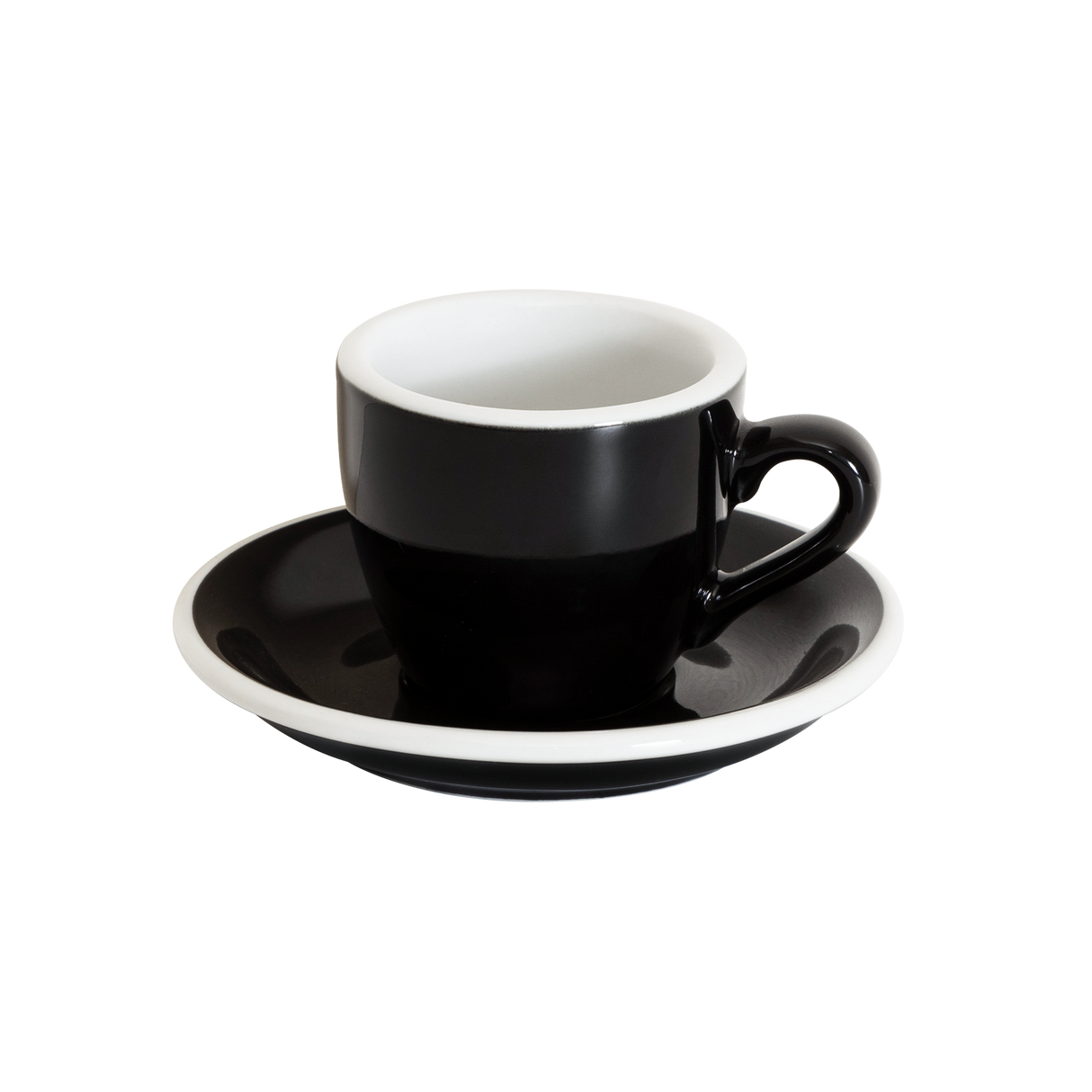 Loveramics Egg 80ml Espresso Cup and Saucer (Black) Kitchenware Loveramics