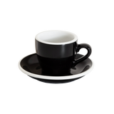 Loveramics Egg 80ml Espresso Cup and Saucer (Black) Kitchenware Loveramics