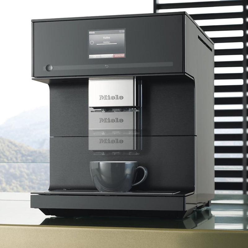 Miele CM7750 CoffeeSelect Super Automatic Countertop Coffee & Espresso Machine (Obsidian black) - Open Box, Unused
