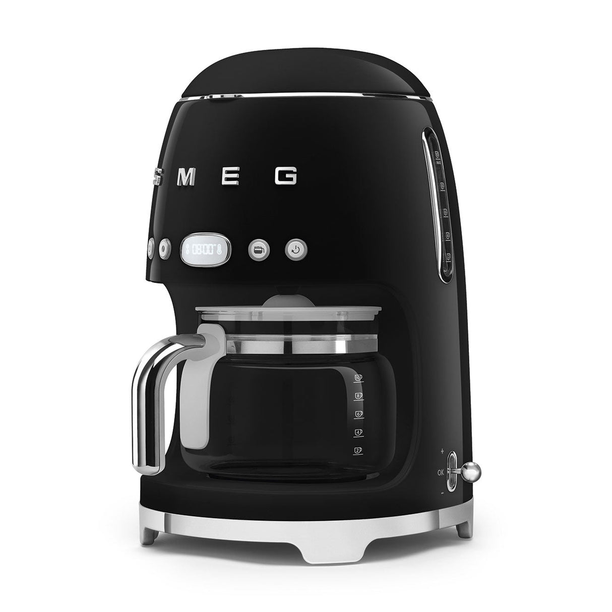 Smeg 50s Retro-Style Drip Coffee Machine DCF02BLUS (Black) Drip Coffee Maker Smeg