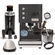 Profitec Go (Black) & DF64 Grinder with Red Speed Titanium Burr (Black) WDT tool, Brown Wood Bottomless Portafilter, Scale, Knock Box, Dosing Funnel 