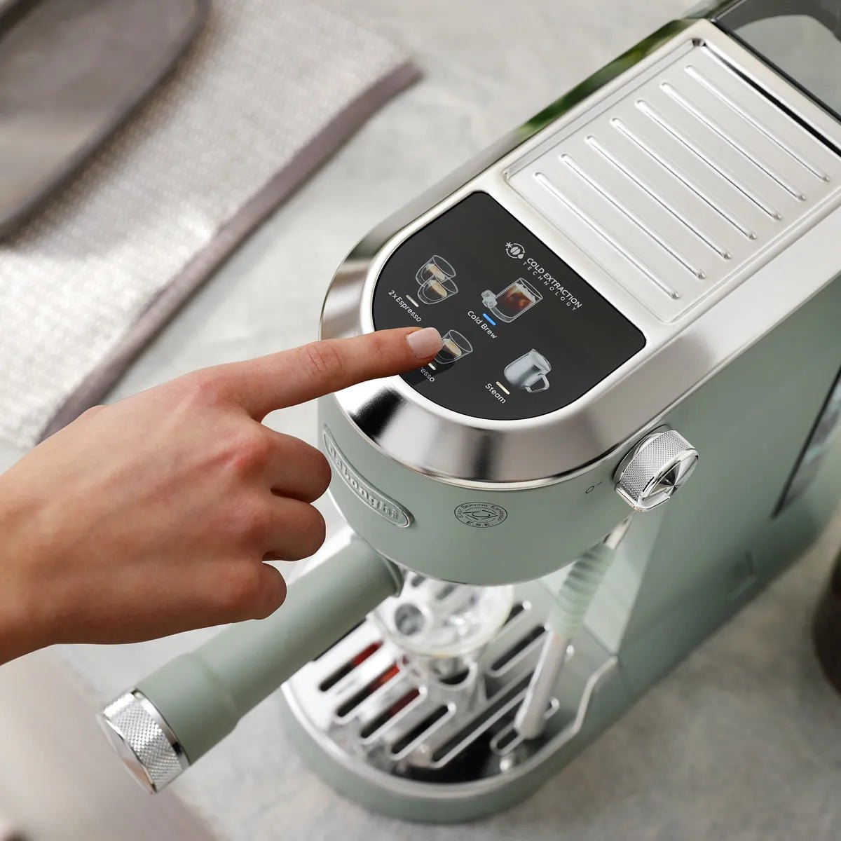 De'Longhi Dedica Duo Espresso Machine with Cold Brew EC890GR (Pistachio) Espresso Machine DeLonghi