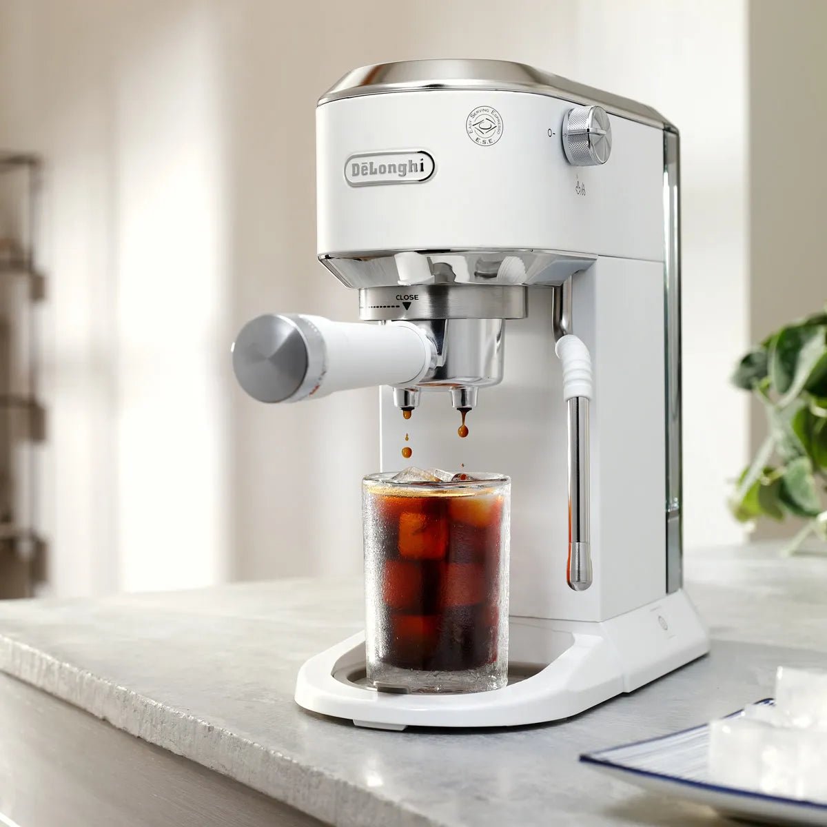 De'Longhi Dedica Duo Espresso Machine with Cold Brew EC890WI (Vanilla)