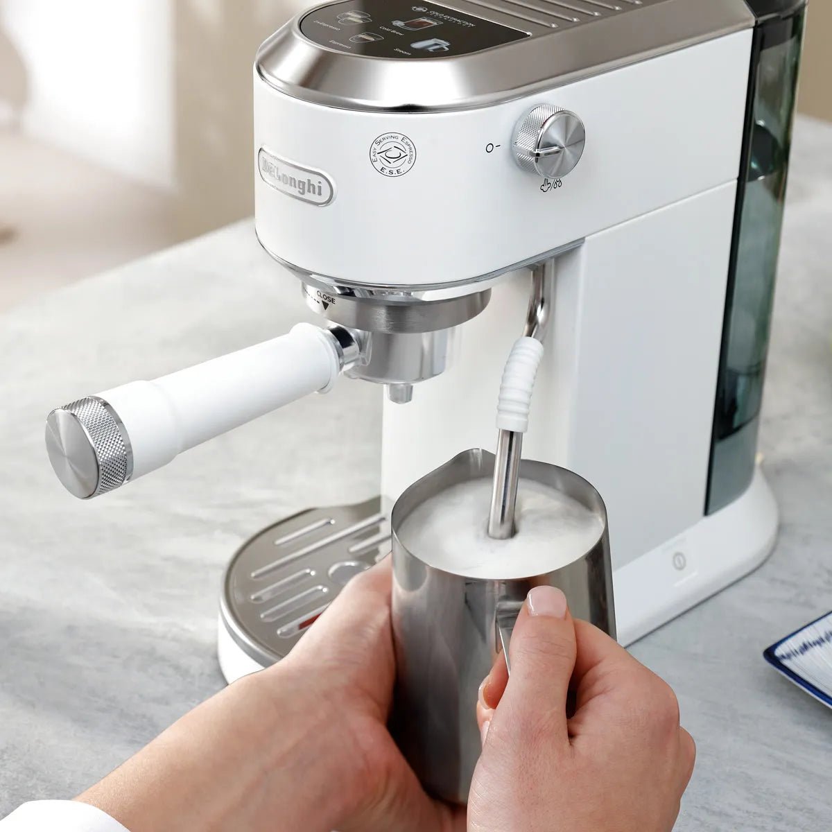 De'Longhi Dedica Duo Espresso Machine with Cold Brew EC890WI (Vanilla)