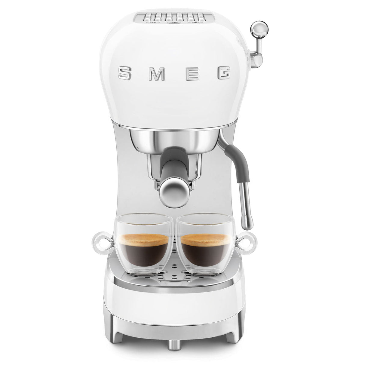 Smeg Retro-Style Espresso Maker ECF02WHUS (White) Espresso Machine Smeg