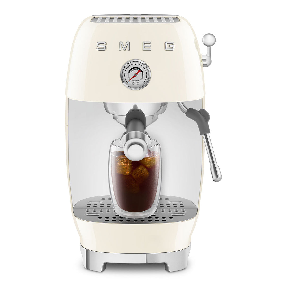 Smeg Retro-Style Espresso Maker with Cold Brew ECF03CRUS (Cream) Espresso Machine Smeg