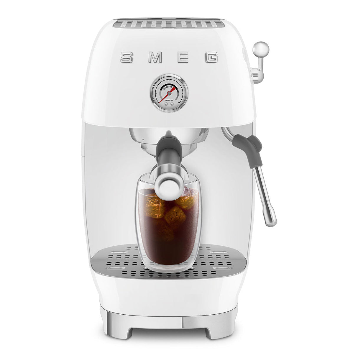Smeg Retro-Style Espresso Maker with Cold Brew ECF03WHUS (White) Espresso Machine Smeg