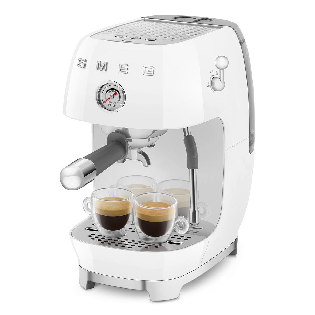 Smeg Retro-Style Espresso Maker with Cold Brew ECF03WHUS (White) Espresso Machine Smeg
