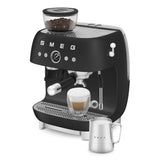 Smeg Retro-Style Semi Automatic Espresso Machine with Grinder EGF03BLMUS (Matte Black) Espresso Machine Smeg