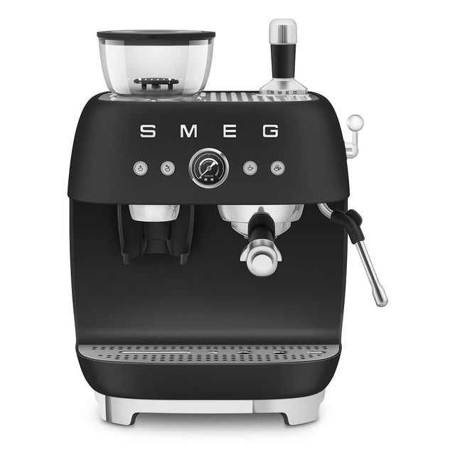 Smeg Retro-Style Semi Automatic Espresso Machine with Grinder EGF03BLMUS (Matte Black) Espresso Machine Smeg