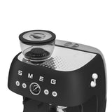 Smeg Retro-Style Semi Automatic Espresso Machine with Grinder EGF03BLMUS (Matte Black) Espresso Machine Smeg