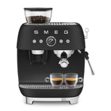 Smeg Retro-Style Semi Automatic Espresso Machine with Grinder EGF03BLMUS (Matte Black) Espresso Machine Smeg