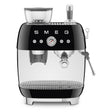 Smeg Retro-Style Semi Automatic Espresso Machine with Grinder EGF03BLUS (Black) Espresso Machine Smeg