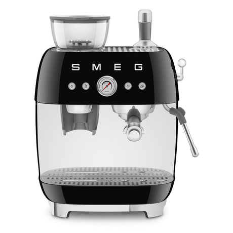 Smeg Retro-Style Semi Automatic Espresso Machine with Grinder EGF03BLUS (Black) Espresso Machine Smeg