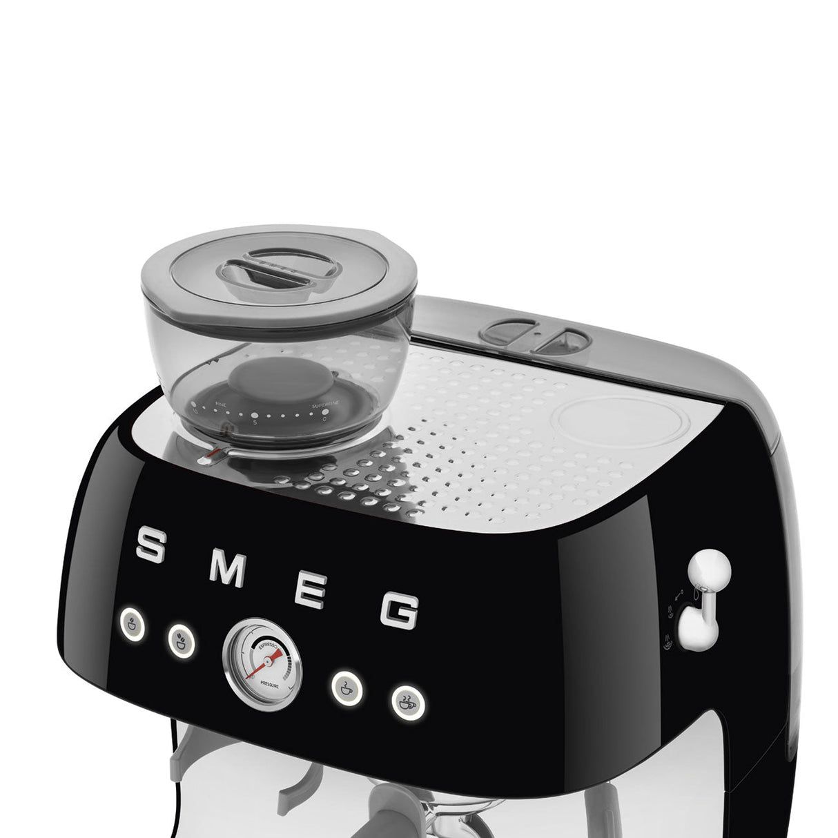 Smeg Retro-Style Semi Automatic Espresso Machine with Grinder EGF03BLUS (Black) Espresso Machine Smeg