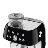 Smeg Retro-Style Semi Automatic Espresso Machine with Grinder EGF03BLUS (Black) Espresso Machine Smeg