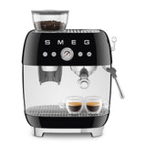 Smeg Retro-Style Semi Automatic Espresso Machine with Grinder EGF03BLUS (Black) Espresso Machine Smeg